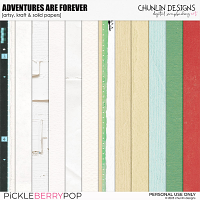 Adventures Are Forever - artsy, Kraft & solid papers