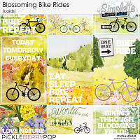 Blossoming Bike Rides (cards) by Simplette