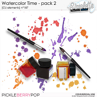 Watercolor Time - pack 2 (CU elements) 187 by Simplette