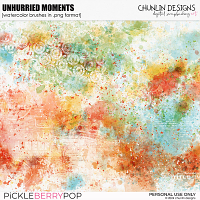 Unhurried moments - watercolor brushes in .png format