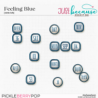 Feeling Blue Date Bits by JB Studio