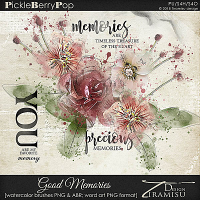 Good Memories ~ watercolor brushes & word art by Tiramisu design 