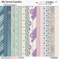 My Secret Garden - Patterned Papers - by Neia Scraps