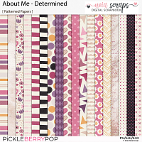 About Me: Determined - Patterned Papers - by Neia Scraps