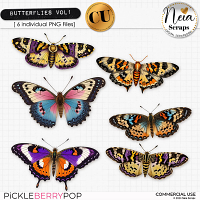 Butterflies VOL1 - CU - by Neia Scraps