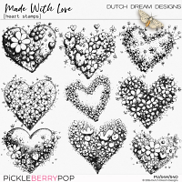 Made With Love - Heart Stamps