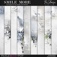 Smile More ~ artistic background papers by Tiramisu design 