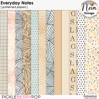 Everyday Notes - Patterned Papers - by Neia Scraps
