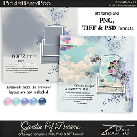 Garden Of Dreams ~ art page template 2 by Tiramisu design  