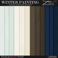 Winter Painting ~ solid papers by Tiramisu design  