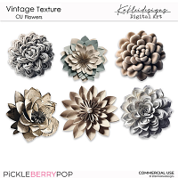 CU Vintage Texture Flowers