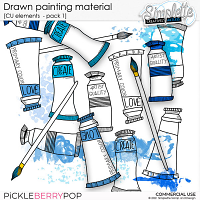 Drawn painting material (CU elements) pack 1 by Simplette