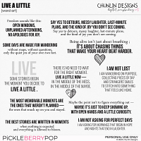 Live a Little  - word art