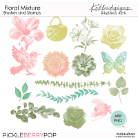 Floral Mixture Brushes and Stamps