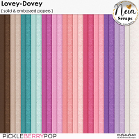 Lovey-Dovey - Solid & Embossed Papers - by Neia Scraps 