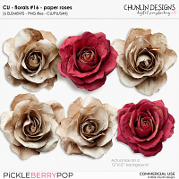 CU - Florals #16 - paper roses
