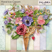 Floral Ice Cream Kit and Alpha
