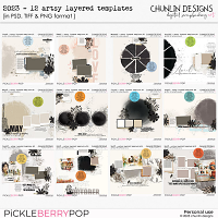 2023 - 12 Artsy layered templates - bundle