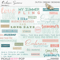 Embrace Summer - Wordart