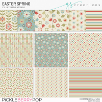 Easter Spring Layered Patterns (CU)