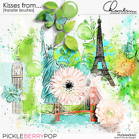 Kisses from... - transfer brushes