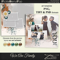 We Are Family ~ art page template 1 by Tiramisu design 