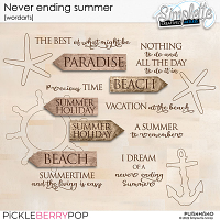 Never ending summer (wordarts) by Simplette