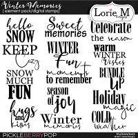 Winter Memories Digital Stamps/Wordarts