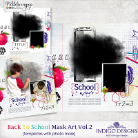 Back to School MaskArt Template 2in1 Vol.2 by Indigo Designs