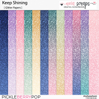 Keep Shining - Glitter Papers - by Neia Scraps