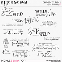 A little bit wild - word art