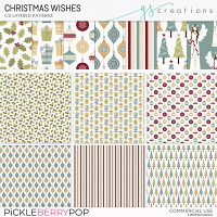 Christmas Wishes Layered Patterns (CU)