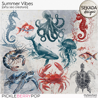 Summer Vibes [artsy sea creatures] by Sekada Designs