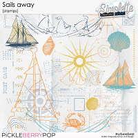 Sails away (stamps) by Simplette