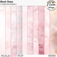 Blush Days - Watercolor Papers - by Neia Scraps