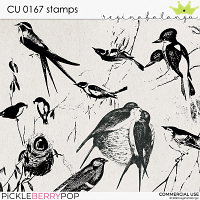 CU 0167 BIRD STAMPS