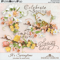 It's Springtime Clusters And Word Art by Indigo Designs