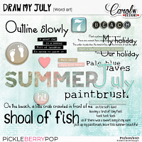 Draw My July-Word art