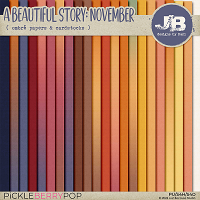 A Beautiful Story: November Ombré Papers & Cardstocks by JB Studio