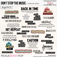 DON'T STOP THE MUSIC TRiO | word art & bits