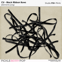 CU - Black Ribbon Bows 