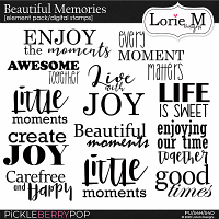 Beautiful Memories Digital Stamps