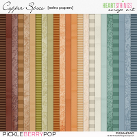 Copper Spice Arty Extra Papers {Heartstrings Scrap Art}