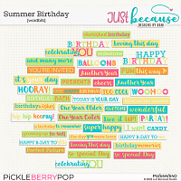 Summer Birthday Wordbits by JB Studio