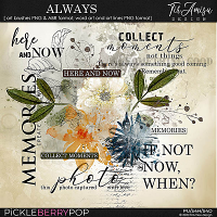 Always~ watercolor brushes and word art 