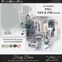 Frosty Dawn ~ art page template 1 by Tiramisu design 