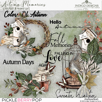 Autumn Memories Clusters and Word Arts by Indigo Designs by Anna