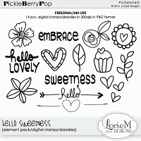 Hello Sweetness Digital Stamps