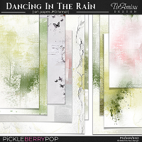 Dancing In The Rain ~ artistic background papers