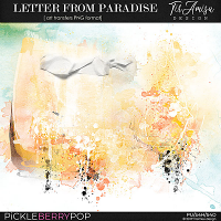 Letter From Paradise ~ art transfers by Tiramisu design 